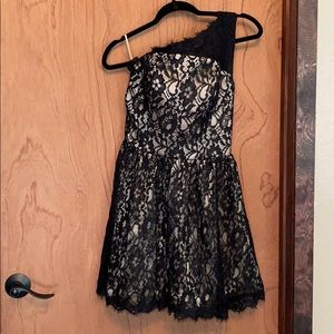 Black lace formal dress